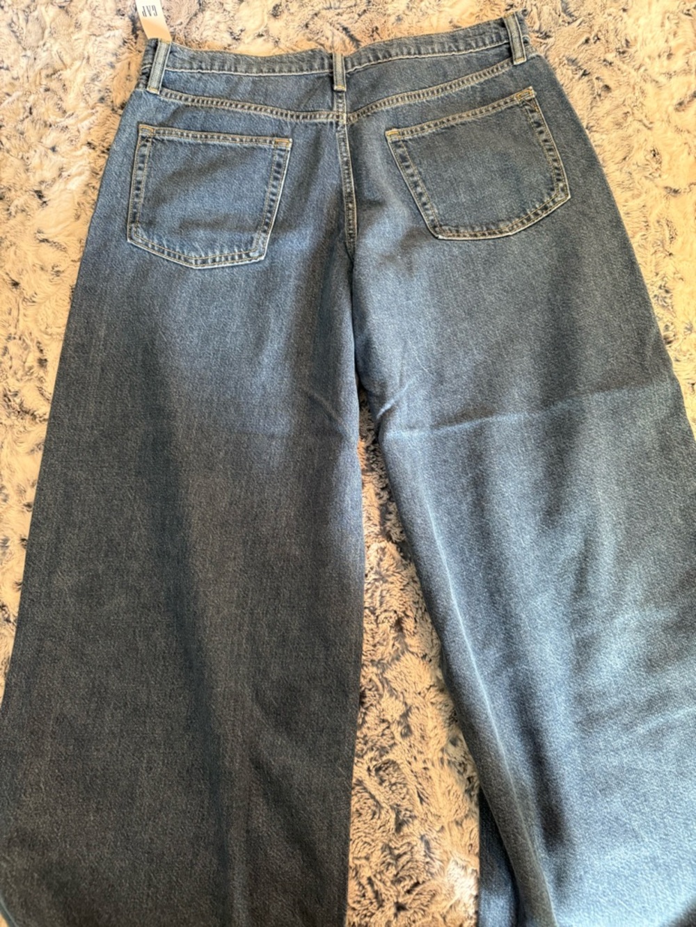 GAP Baggy Mid Rise Ultrasoft Denim Jeans - Medium Blue - Picture 2 of 3